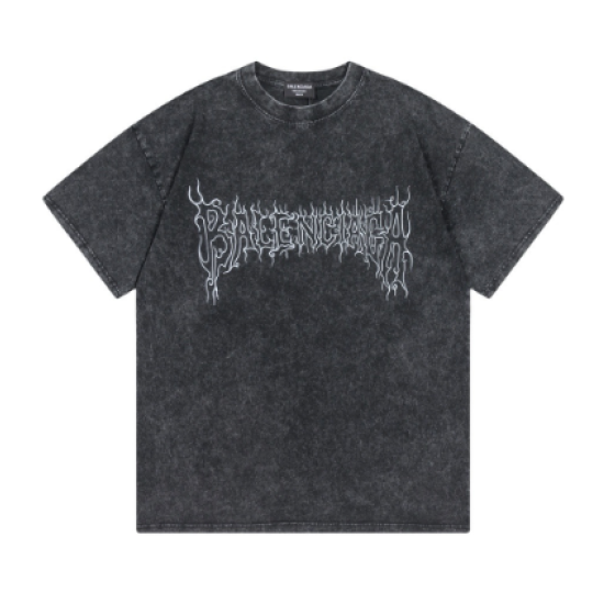 2025 Balenciaga 2025 New Arrival - 3D Hollowed-out Logo Short-Sleeve T-Shirt (Unisex)